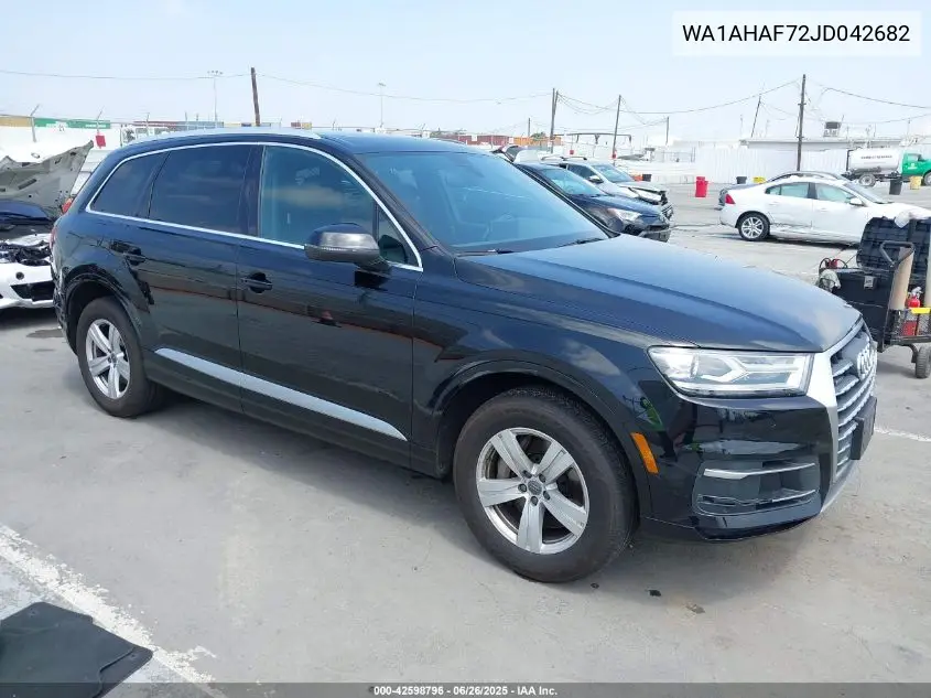 2018 Audi Q7 2.0T Premium VIN: WA1AHAF72JD042682 Lot: 42598796