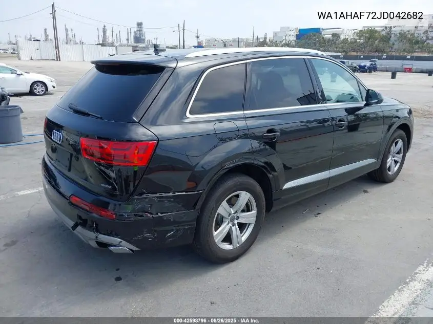2018 Audi Q7 2.0T Premium VIN: WA1AHAF72JD042682 Lot: 42598796
