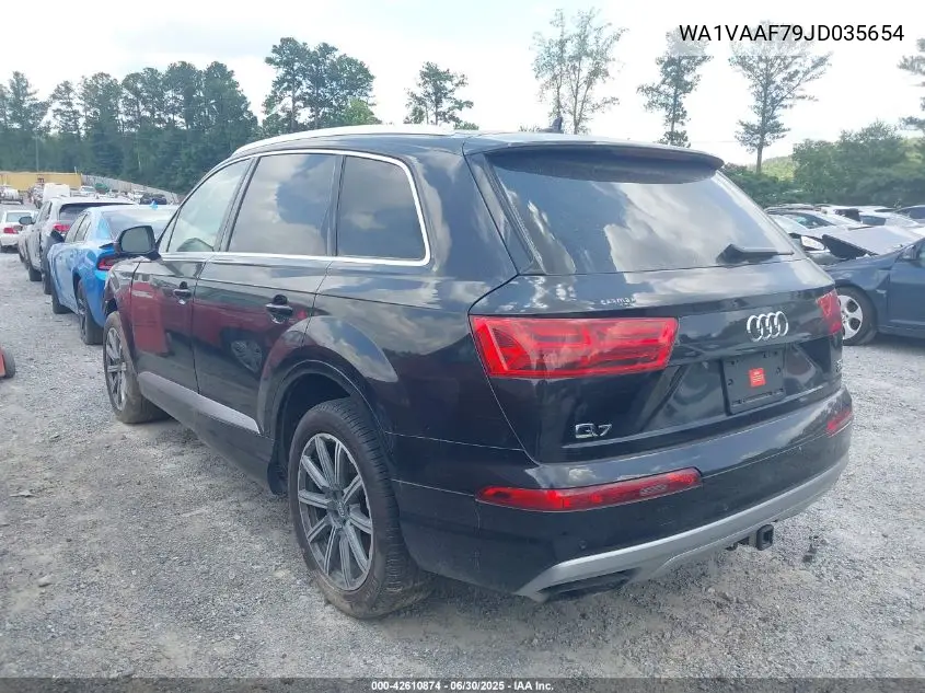 2018 Audi Q7 3.0T Premium VIN: WA1VAAF79JD035654 Lot: 42610874
