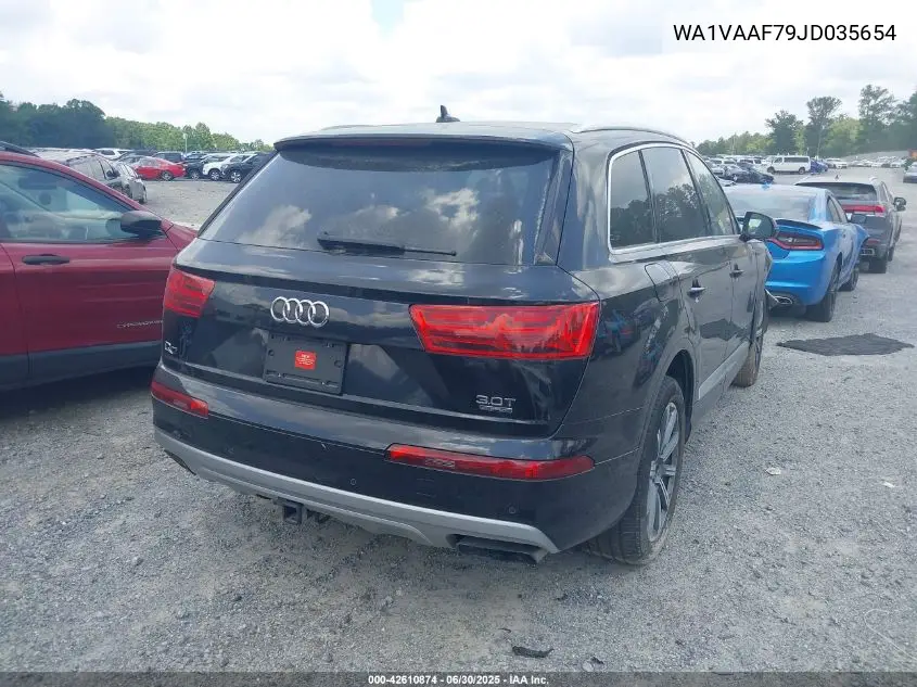 2018 Audi Q7 3.0T Premium VIN: WA1VAAF79JD035654 Lot: 42610874