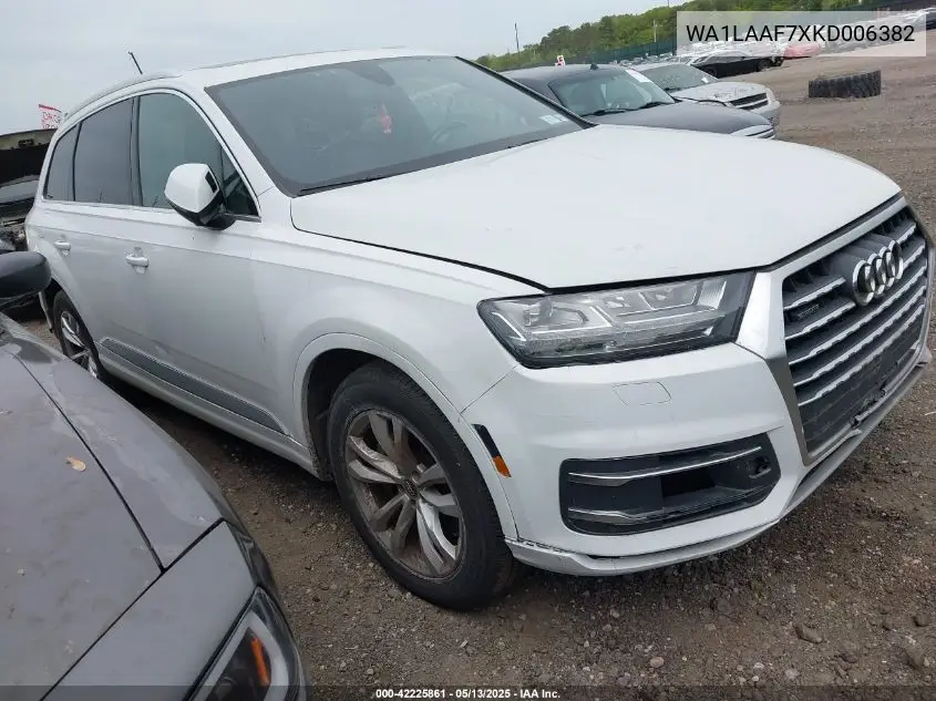 2019 Audi Q7 55 Premium/55 Se Premium VIN: WA1LAAF7XKD006382 Lot: 42225861