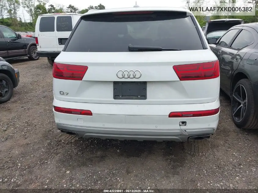 2019 Audi Q7 55 Premium/55 Se Premium VIN: WA1LAAF7XKD006382 Lot: 42225861