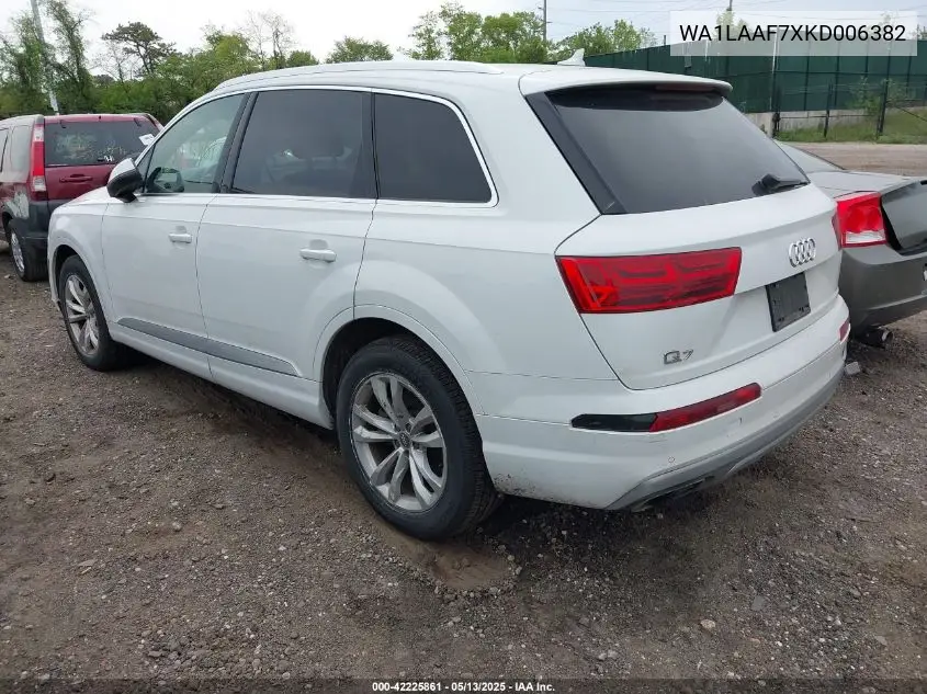 2019 Audi Q7 55 Premium/55 Se Premium VIN: WA1LAAF7XKD006382 Lot: 42225861