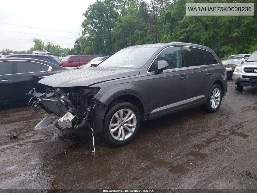 2019 Audi Q7 45 Premium/45 Se Premium VIN: WA1AHAF75KD030236 Lot: 42258016