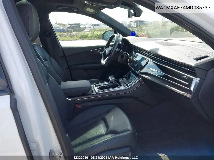 2021 Audi Q7 Progressiv VIN: WA1MXAF74MD035737 Lot: 12322010