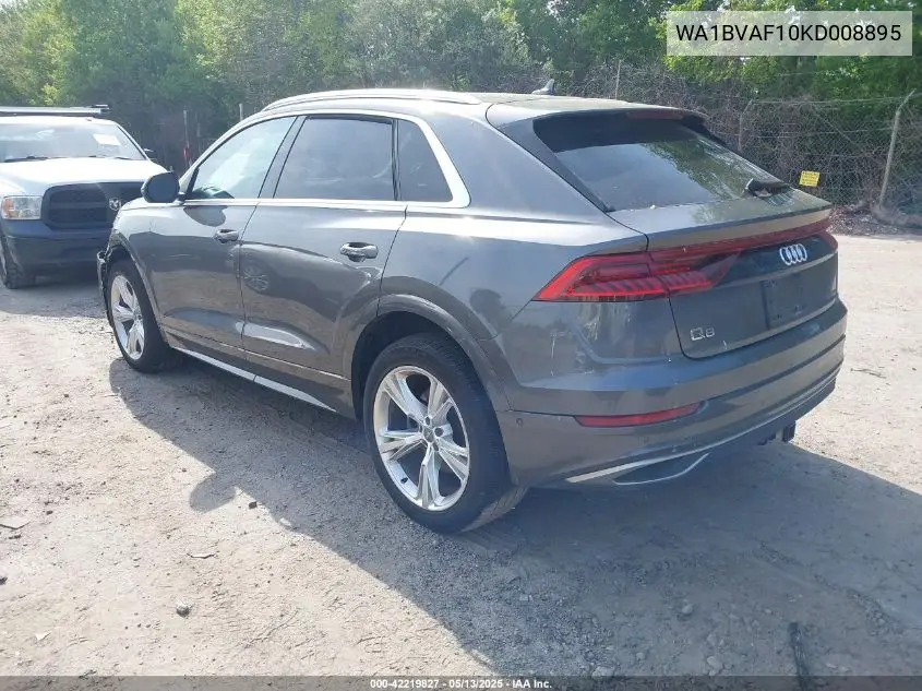2019 Audi Q8 55 Premium VIN: WA1BVAF10KD008895 Lot: 42219827