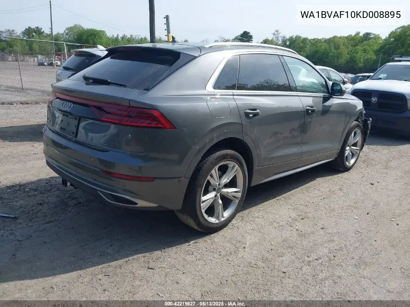 2019 Audi Q8 55 Premium VIN: WA1BVAF10KD008895 Lot: 42219827