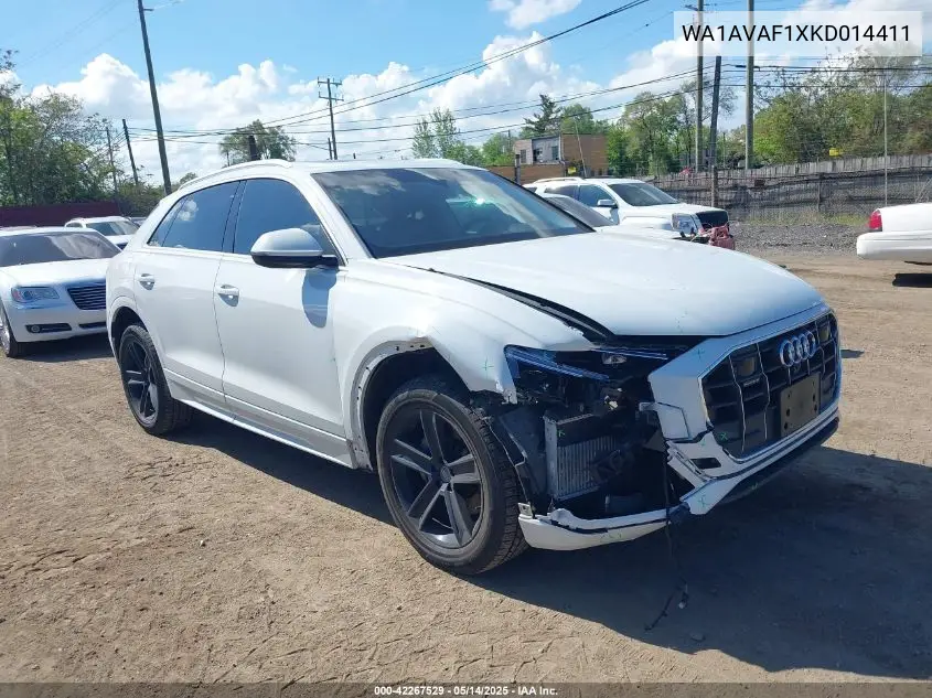 2019 Audi Q8 55 Premium VIN: WA1AVAF1XKD014411 Lot: 42267529