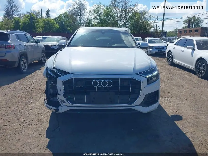 2019 Audi Q8 55 Premium VIN: WA1AVAF1XKD014411 Lot: 42267529