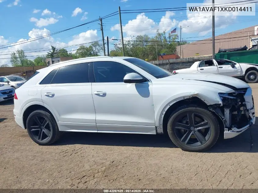 2019 Audi Q8 55 Premium VIN: WA1AVAF1XKD014411 Lot: 42267529