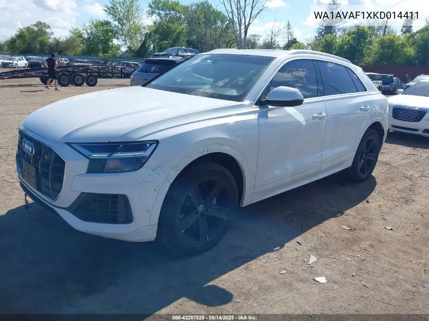 2019 Audi Q8 55 Premium VIN: WA1AVAF1XKD014411 Lot: 42267529