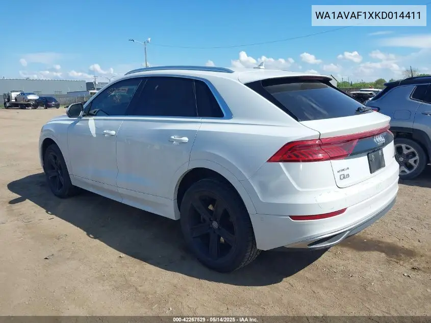 2019 Audi Q8 55 Premium VIN: WA1AVAF1XKD014411 Lot: 42267529