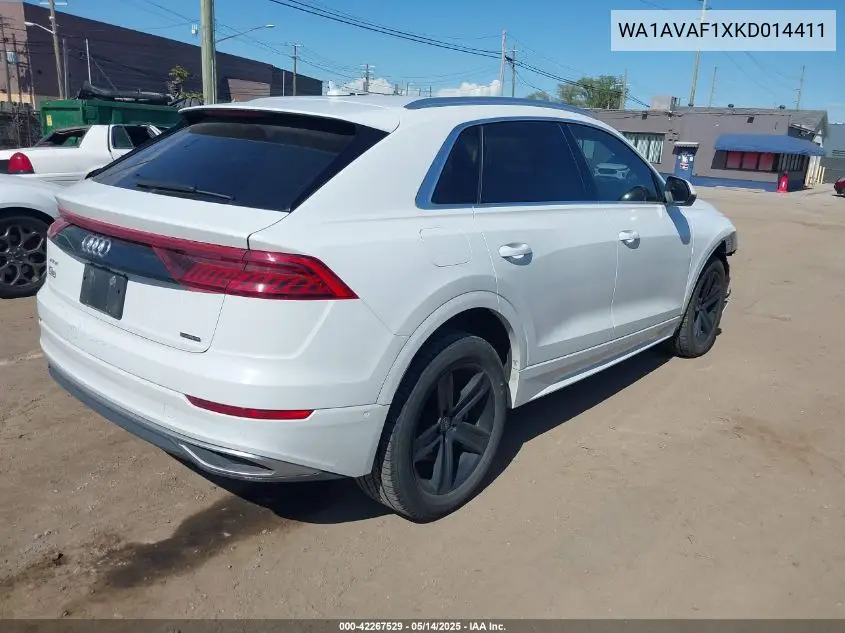 2019 Audi Q8 55 Premium VIN: WA1AVAF1XKD014411 Lot: 42267529