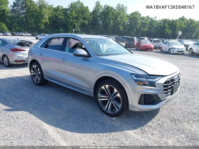 2019 Audi Q8 55 Premium VIN: WA1BVAF12KD048167 Lot: 42470369