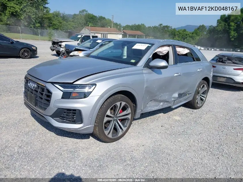 2019 Audi Q8 55 Premium VIN: WA1BVAF12KD048167 Lot: 42470369