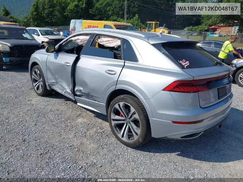2019 Audi Q8 55 Premium VIN: WA1BVAF12KD048167 Lot: 42470369