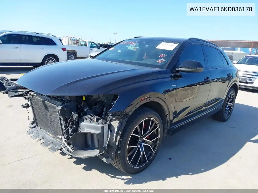 2019 Audi Q8 55 Premium VIN: WA1EVAF16KD036178 Lot: 42519466
