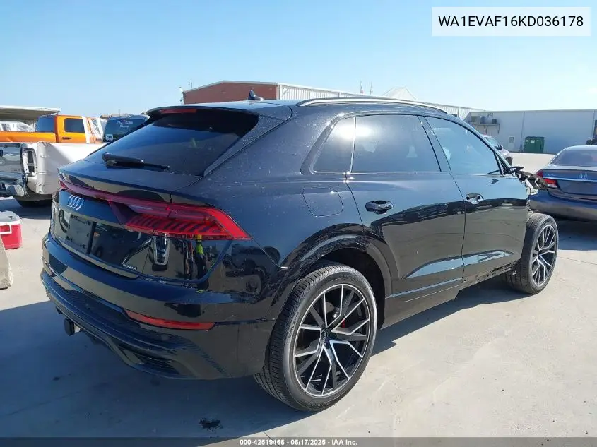 2019 Audi Q8 55 Premium VIN: WA1EVAF16KD036178 Lot: 42519466