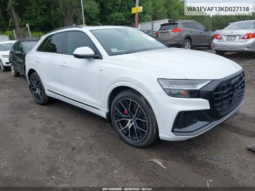 2019 Audi Q8 55 Premium VIN: WA1FVAF13KD027118 Lot: 42580289