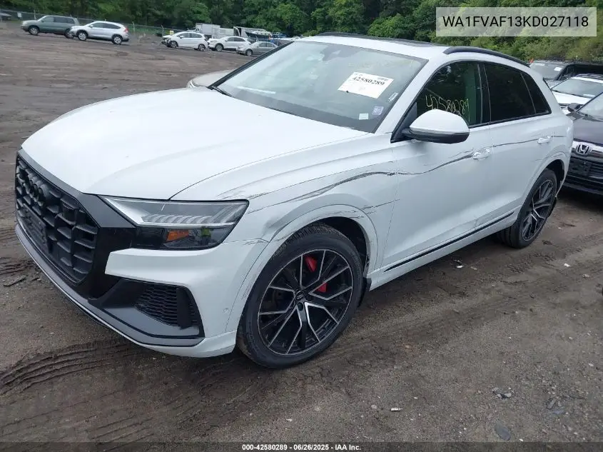 2019 Audi Q8 55 Premium VIN: WA1FVAF13KD027118 Lot: 42580289