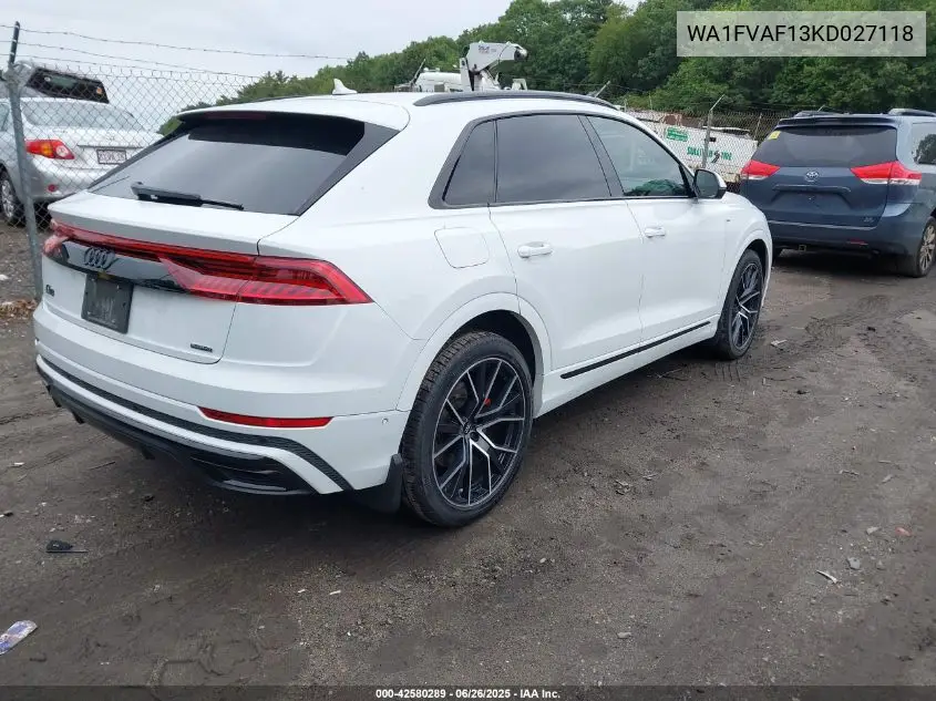 2019 Audi Q8 55 Premium VIN: WA1FVAF13KD027118 Lot: 42580289
