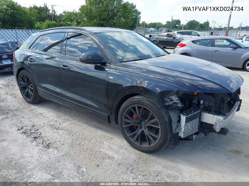 2019 Audi Q8 55 Premium VIN: WA1FVAF1XKD024734 Lot: 42621998