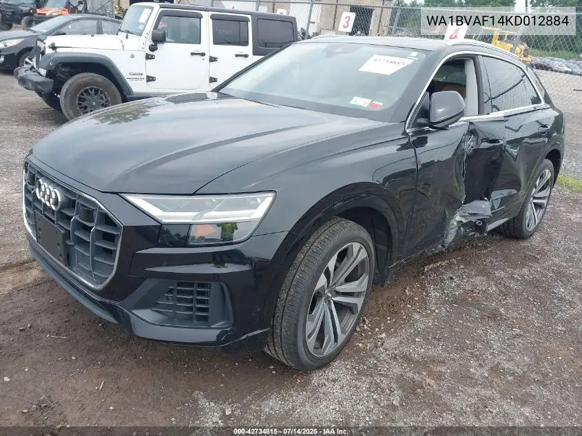2019 Audi Q8 55 Premium VIN: WA1BVAF14KD012884 Lot: 42734815