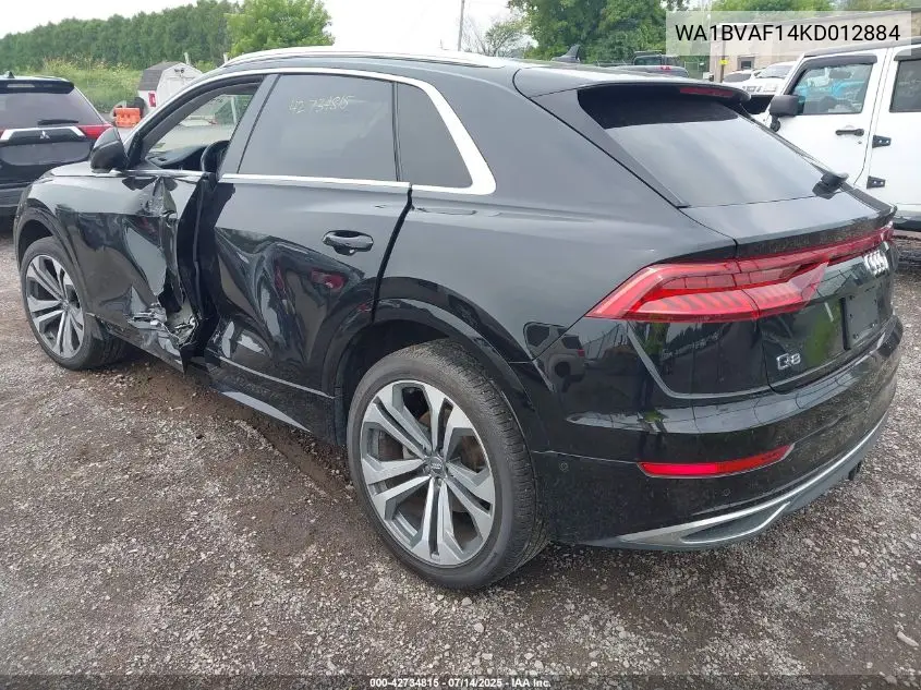 2019 Audi Q8 55 Premium VIN: WA1BVAF14KD012884 Lot: 42734815