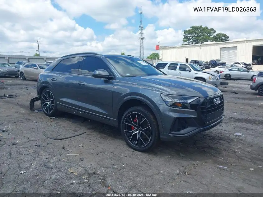 2020 Audi Q8 Prestige 55 Tfsi Quattro Tiptronic VIN: WA1FVAF19LD026363 Lot: 42625743