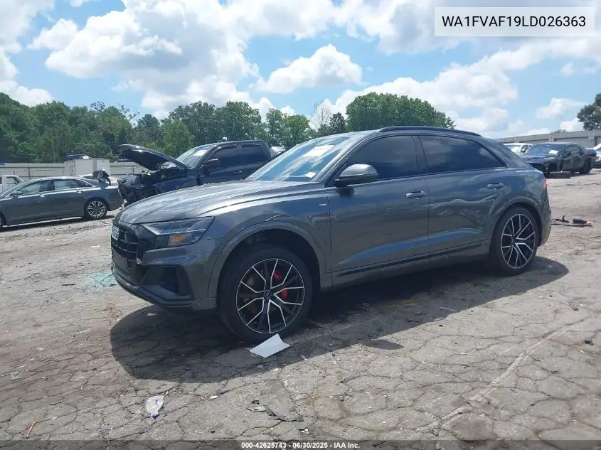 2020 Audi Q8 Prestige 55 Tfsi Quattro Tiptronic VIN: WA1FVAF19LD026363 Lot: 42625743