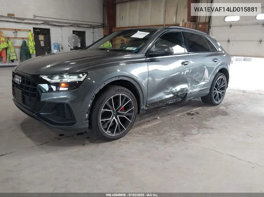 2020 Audi Q8 Premium Plus 55 Tfsi Quattro Tiptronic VIN: WA1EVAF14LD015881 Lot: 42646808