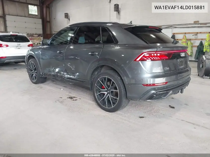 2020 Audi Q8 Premium Plus 55 Tfsi Quattro Tiptronic VIN: WA1EVAF14LD015881 Lot: 42646808