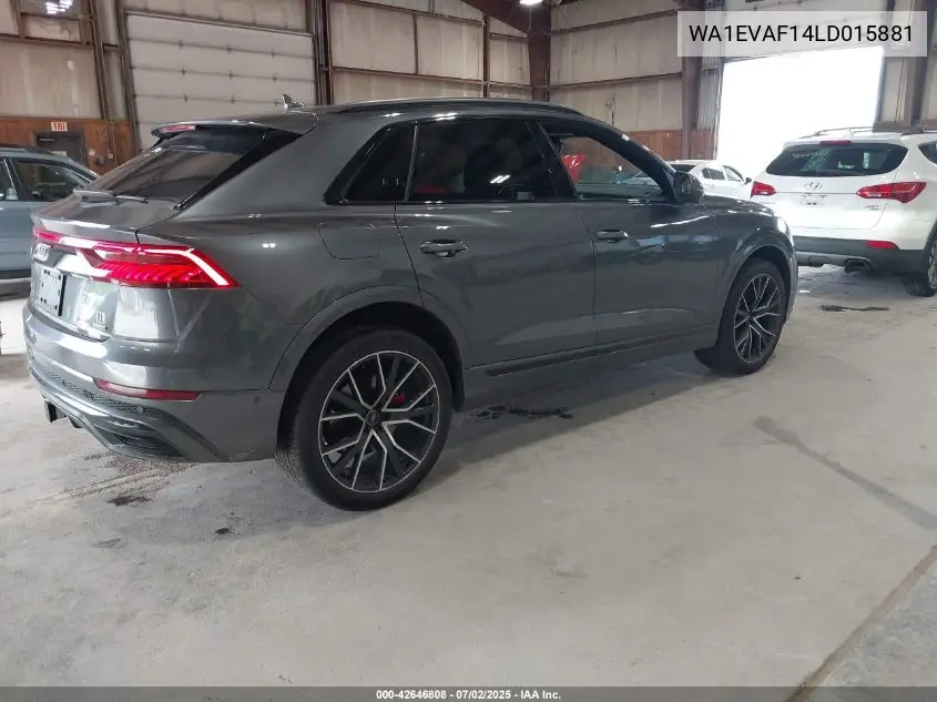 2020 Audi Q8 Premium Plus 55 Tfsi Quattro Tiptronic VIN: WA1EVAF14LD015881 Lot: 42646808