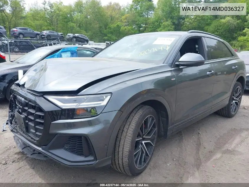 2021 Audi Q8 Premium Plus 55 Tfsi Quattro Tiptronic VIN: WA1EVAF14MD036327 Lot: 42237144