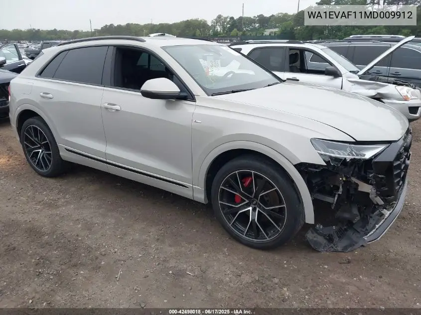 2021 Audi Q8 Premium Plus 55 Tfsi Quattro Tiptronic VIN: WA1EVAF11MD009912 Lot: 42498018
