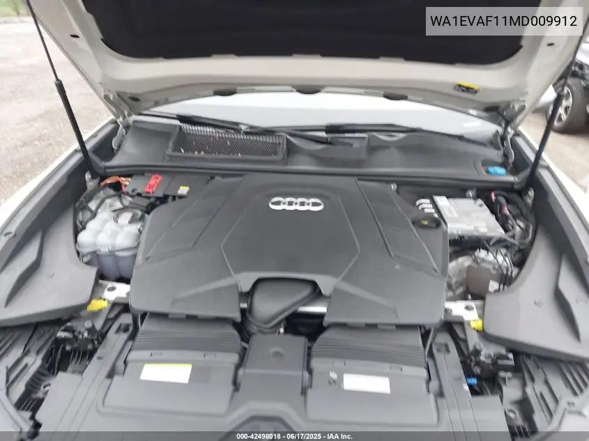 2021 Audi Q8 Premium Plus 55 Tfsi Quattro Tiptronic VIN: WA1EVAF11MD009912 Lot: 42498018