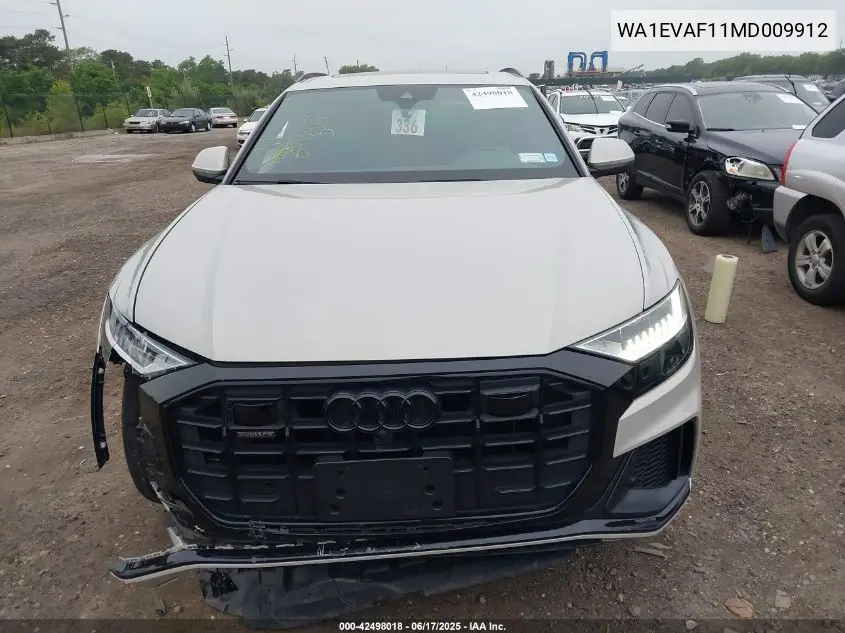 2021 Audi Q8 Premium Plus 55 Tfsi Quattro Tiptronic VIN: WA1EVAF11MD009912 Lot: 42498018