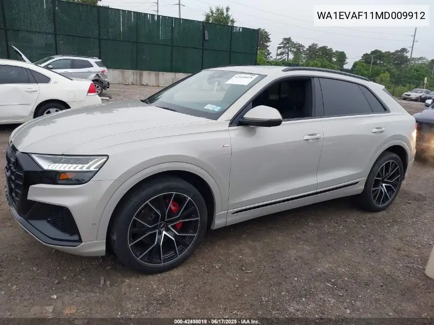 2021 Audi Q8 Premium Plus 55 Tfsi Quattro Tiptronic VIN: WA1EVAF11MD009912 Lot: 42498018