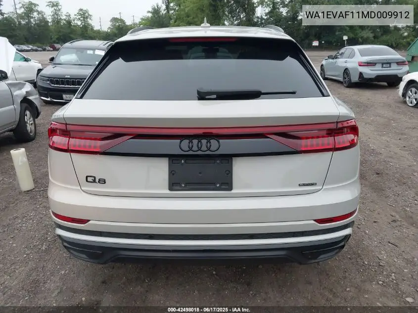 2021 Audi Q8 Premium Plus 55 Tfsi Quattro Tiptronic VIN: WA1EVAF11MD009912 Lot: 42498018