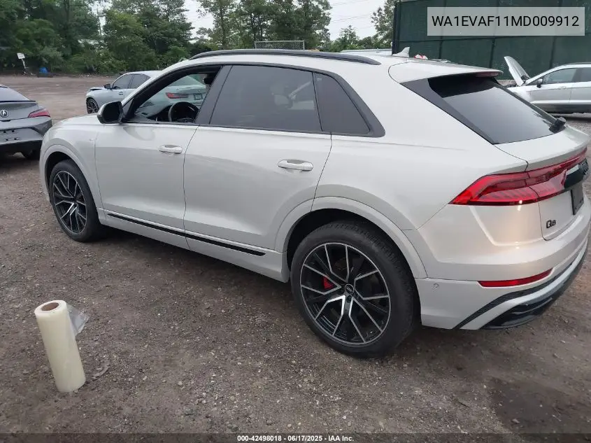 2021 Audi Q8 Premium Plus 55 Tfsi Quattro Tiptronic VIN: WA1EVAF11MD009912 Lot: 42498018