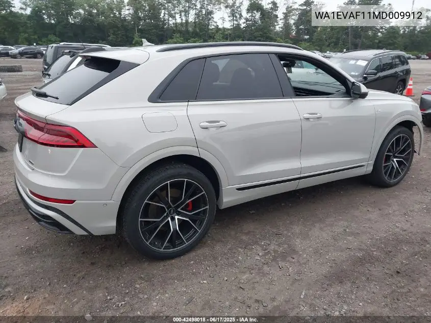 2021 Audi Q8 Premium Plus 55 Tfsi Quattro Tiptronic VIN: WA1EVAF11MD009912 Lot: 42498018