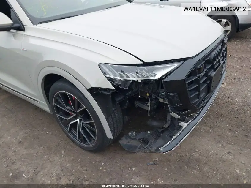 2021 Audi Q8 Premium Plus 55 Tfsi Quattro Tiptronic VIN: WA1EVAF11MD009912 Lot: 42498018