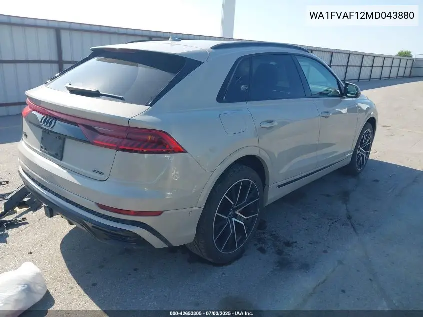 2021 Audi Q8 Prestige 55 Tfsi Quattro Tiptronic VIN: WA1FVAF12MD043880 Lot: 42653305