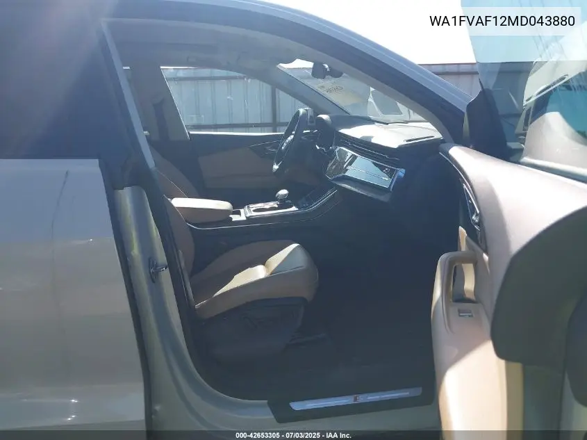2021 Audi Q8 Prestige 55 Tfsi Quattro Tiptronic VIN: WA1FVAF12MD043880 Lot: 42653305