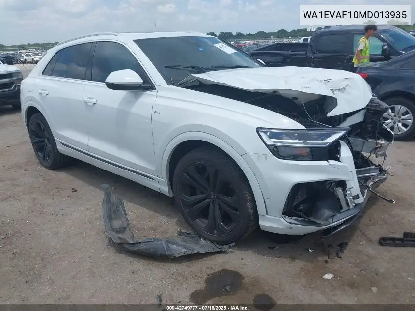2021 Audi Q8 Premium Plus 55 Tfsi Quattro Tiptronic VIN: WA1EVAF10MD013935 Lot: 42749777