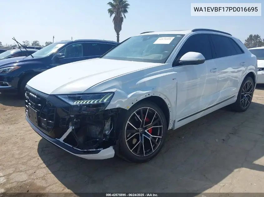 2023 Audi Q8 Premium Plus 55 Tfsi Quattro Tiptronic VIN: WA1EVBF17PD016695 Lot: 42575595