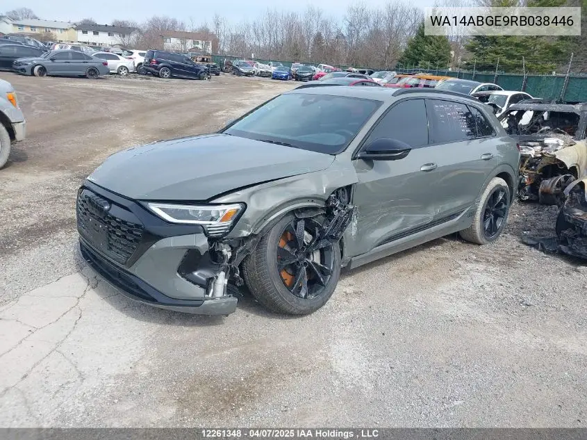 2024 Audi Q8 E-Tron VIN: WA14ABGE9RB038446 Lot: 12261348