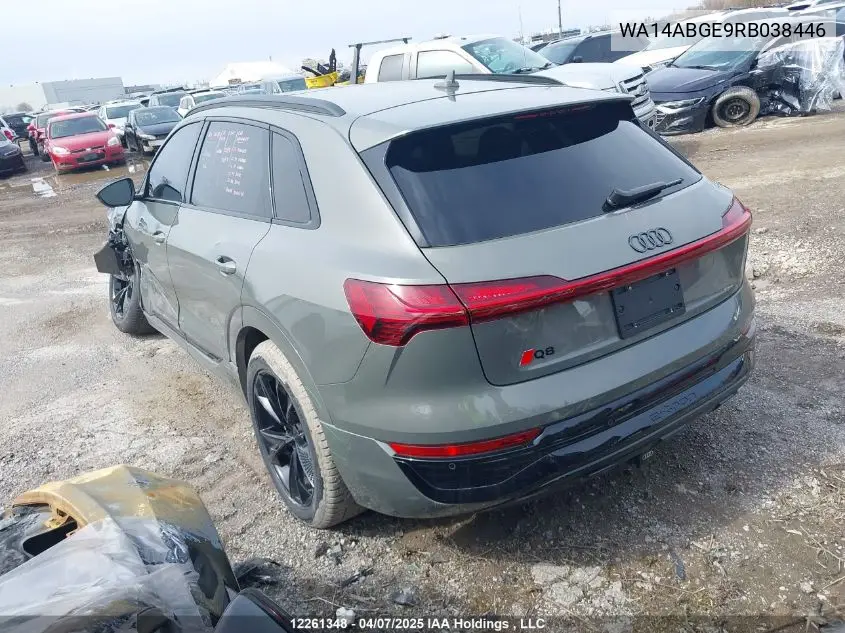 2024 Audi Q8 E-Tron VIN: WA14ABGE9RB038446 Lot: 12261348