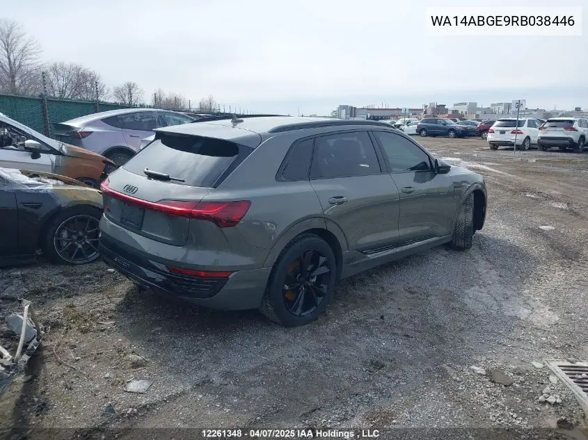 2024 Audi Q8 E-Tron VIN: WA14ABGE9RB038446 Lot: 12261348