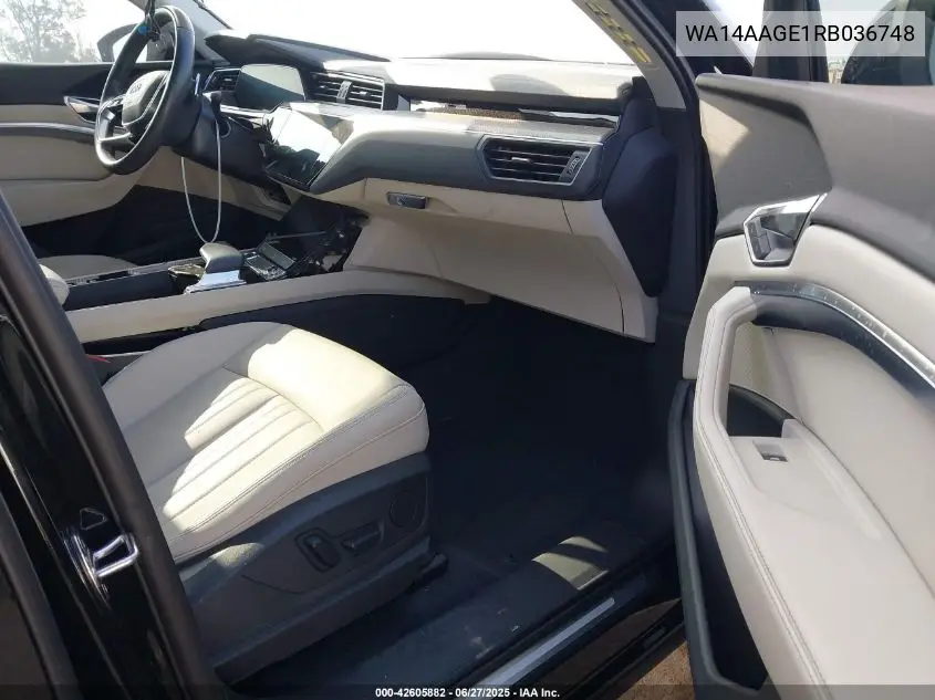 2024 Audi Q8 E-Tron Premium Quattro VIN: WA14AAGE1RB036748 Lot: 42605882